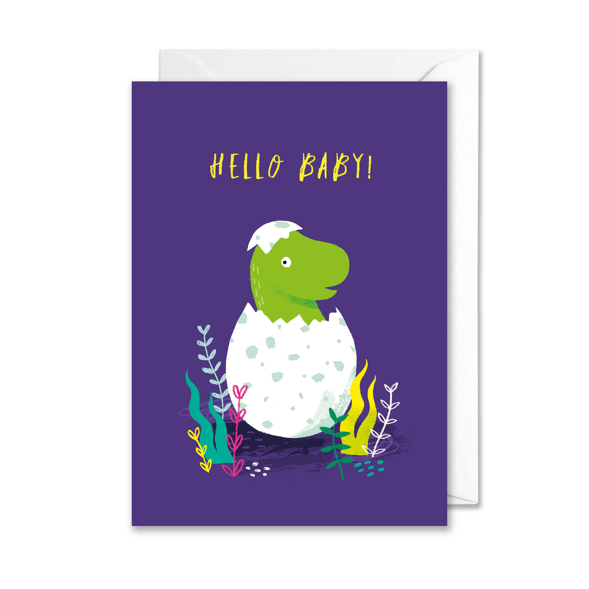 New baby dinosaur greetings card design
