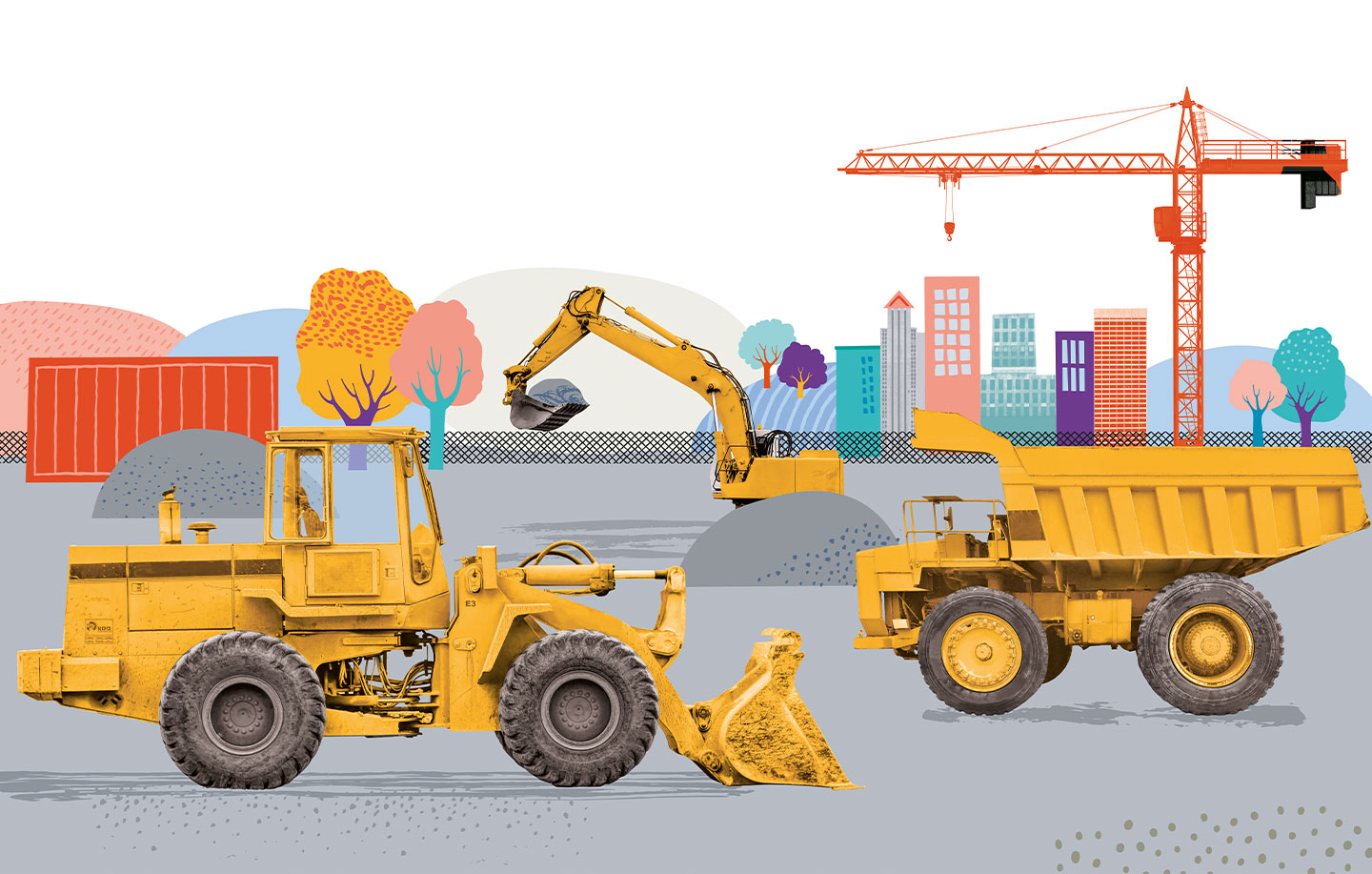 Illustration of Construction site
