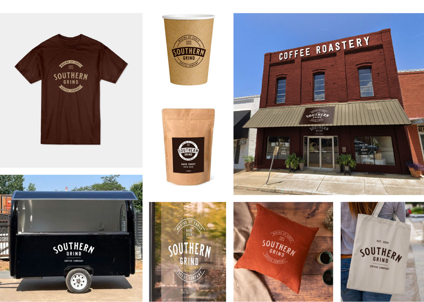 The Southern Grind Identity mockups